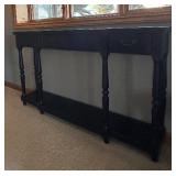 LL - Black Console Table With 3 Drawers - LL - Black Console Table With 3 Drawers -