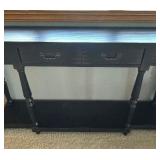 LL - Black Console Table With 3 Drawers - LL - Black Console Table With 3 Drawers -