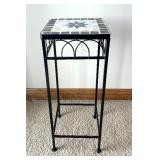 LL - Mosaic Tile Top Metal Plant Stand 23 Inches Tall - Decorative Side Table LL - Mosaic Tile Top Metal Plant Stand 23 Inches Tall - Decorative Side Table