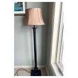 LL - Floor Lamp 58-In Tall - Beige Fabric Shade, Black Base LL - Floor Lamp 58-In Tall - Beige Fabric Shade, Black Base