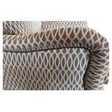 Sam Moore Upholstered Chair & Ottoman - Patterned Grey Loop Fabric Sam Moore Upholstered Chair & Ottoman - Patterned Grey Loop Fabric