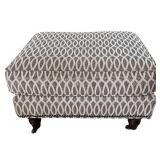 Sam Moore Upholstered Chair & Ottoman - Patterned Grey Loop Fabric Sam Moore Upholstered Chair & Ottoman - Patterned Grey Loop Fabric