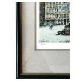 Francis Hebbalick - Antwerp Brabo Scene Original Etching Hand Made Francis Hebbalick - Antwerp Brabo Scene Original Etching Hand Made