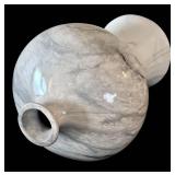 Ceramic Vase - White & Gray Marble Swirl, 13.5 in Tall Ceramic Vase - White & Gray Marble Swirl, 13.5 in Tall