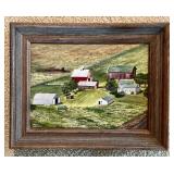 Helen Hellweg Vintage Farm Scene Canvas Wall Art - Helen Hellweg Vintage Farm Scene Canvas Wall Art -