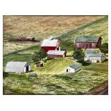 Helen Hellweg Vintage Farm Scene Canvas Wall Art - Helen Hellweg Vintage Farm Scene Canvas Wall Art -