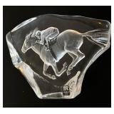 M Sweden Full Lead Crystal Jockey & Horse Sculpture M Sweden Full Lead Crystal Jockey & Horse Sculpture