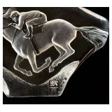 M Sweden Full Lead Crystal Jockey & Horse Sculpture M Sweden Full Lead Crystal Jockey & Horse Sculpture