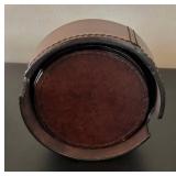 Wood Desk Box Poker Set with Cards & Pen - Marble Ashtray, Planter with Faux Greens & Leather Coasters Wood Desk Box Poker Set with Cards & Pen - Marble Ashtray, Planter with Faux Greens & Leather Coasters