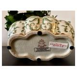 Wood Desk Box Poker Set with Cards & Pen - Marble Ashtray, Planter with Faux Greens & Leather Coasters Wood Desk Box Poker Set with Cards & Pen - Marble Ashtray, Planter with Faux Greens & Leather Coasters