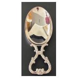 LL - Six Vintage Silver-Tone Dessert Spoons with Ornate Handles LL - Six Vintage Silver-Tone Dessert Spoons with Ornate Handles