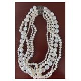 DR - Pearl Necklace Orient Sea Pearls with 17-Inch Multi-Strand and Ornate Clasp DR - Pearl Necklace Orient Sea Pearls with 17-Inch Multi-Strand and Ornate Clasp
