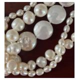 DR - Pearl Necklace Orient Sea Pearls with 17-Inch Multi-Strand and Ornate Clasp DR - Pearl Necklace Orient Sea Pearls with 17-Inch Multi-Strand and Ornate Clasp