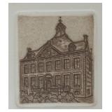 O - Limited Edition Triptych Historic Building Etchings O - Limited Edition Triptych Historic Building Etchings