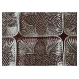 DR - Vintage Federal Glass Square Plates - Set of 6 Pressed Pattern Glassware DR - Vintage Federal Glass Square Plates - Set of 6 Pressed Pattern Glassware