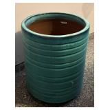 G - Teal Ribbed Planter Pot G - Teal Ribbed Planter Pot