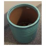 G - Teal Ribbed Planter Pot G - Teal Ribbed Planter Pot