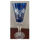 DR - Vintage Bohemian Blue Cut-To-Clear Crystal Vase DR - Vintage Bohemian Blue Cut-To-Clear Crystal Vase