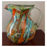 DR - Amazing Art Glass Pitcher - Multicolor Swirl DR - Amazing Art Glass Pitcher - Multicolor Swirl