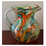 DR - Amazing Art Glass Pitcher - Multicolor Swirl DR - Amazing Art Glass Pitcher - Multicolor Swirl
