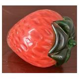 DR - Art Glass Pear & Strawberry Figurines DR - Art Glass Pear & Strawberry Figurines