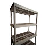 LL-5-Tier Plastic Shelving Unit 76 x 36 x 18 in Gray LL-5-Tier Plastic Shelving Unit 76 x 36 x 18 in Gray
