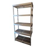 LL-5-Tier Plastic Shelving Unit 76 x 36 x 18 in Gray LL-5-Tier Plastic Shelving Unit 76 x 36 x 18 in Gray