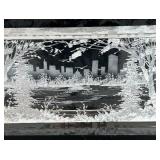 LL - Etched Crystal City Skyline Glass Paperweight LL - Etched Crystal City Skyline Glass Paperweight