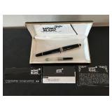 LL - Montblanc Meisterstück Classique Fountain Pen - Black Resin with Gold Trim & 10 Cartridges LL - Montblanc Meisterstück Classique Fountain Pen - Black Resin with Gold Trim & 10 Cartridges