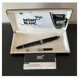 LL - Montblanc Meisterstück Classique Fountain Pen - Black Resin with Gold Trim & 10 Cartridges LL - Montblanc Meisterstück Classique Fountain Pen - Black Resin with Gold Trim & 10 Cartridges