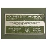 Vintage Sears Projector Model: 9886