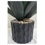 Beautiful Faux Agave Plant with Round Ceramic Planter
