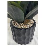 Beautiful Faux Agave Plant with Round Ceramic Planter