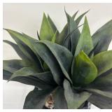 Beautiful Faux Agave Plant with Round Ceramic Planter