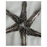 WM Rogers Berwick Pattern Silver Plate Fruit Spoons - 6 Piece Set