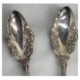 WM Rogers Berwick Pattern Silver Plate Fruit Spoons - 6 Piece Set