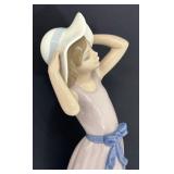 Lladró Porcelain Figurine 'Coy Girl with Hat'