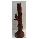 Hand Sculpted Wooden Owl Sculpture on Tree by JDC