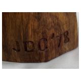 Hand Sculpted Wooden Owl Sculpture on Tree by JDC