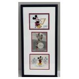 Framed "The Magic of Disney Animation" Triptych Collectible Cels Featuring Mickey Mouse "Film Strip"