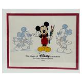 Framed "The Magic of Disney Animation" Triptych Collectible Cels Featuring Mickey Mouse "Film Strip"