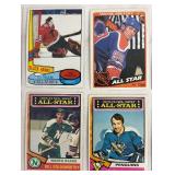 Topps NHL 1973-74 All-Star Hockey Cards Lot - Vintage Team & West/East All-Star Cards