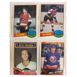 Topps NHL 1973-74 All-Star Hockey Cards Lot - Vintage Team & West/East All-Star Cards