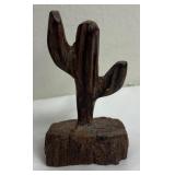 Sand Art - Native American Big Thunder Framed, Metal Cactus Figurine and Wooden Cactus