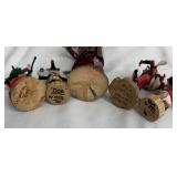 Set of 5 Hopi Kachina Dolls - Hand-Carved Wood