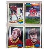 Vintage NHL Hockey Cards Collection including Flames, Red Wings, Jets, Maple Leafs, Flyers and More