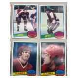 Vintage NHL Hockey Cards Collection including Flames, Red Wings, Jets, Maple Leafs, Flyers and More