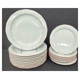 Porsgrund Norway Octavia Red Pattern Dinnerware Set