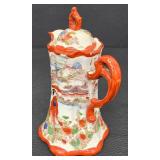 Vintage Geisha Girl Japanese Hand-Painted Porcelain Chocolate Pot