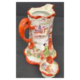 Vintage Geisha Girl Japanese Hand-Painted Porcelain Chocolate Pot